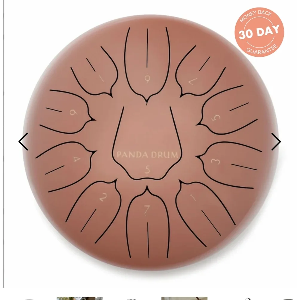 🆕 Panda Drum Plus Steel Tongue Drum PINK TAN